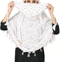 shreejiecom Printed Rayon Women White Fancy Scarf, Stole-picture-20
