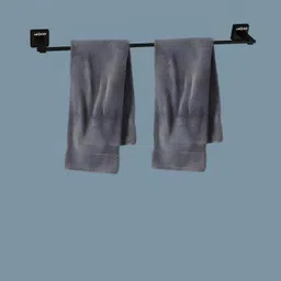 evanex VITA Black Matt Wall Mounted Towel Rod | Space Saving Towel Hanger Bar | 24 inch 1 Bar Towel Rod image 4