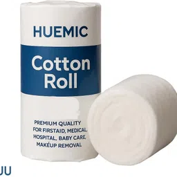 huemic assure 500gram Pure Absorbent Cotton Roll for Baby Care |Soft Cotton 18 Gauze Medical Dressing image 1