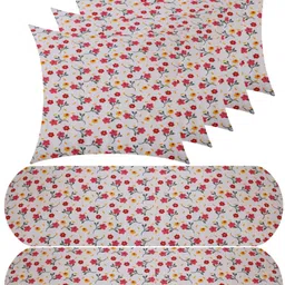 gkm Microfibre Bolster Pack of 7 Floral 5 Cushion And 2 Bolster-picture-28
