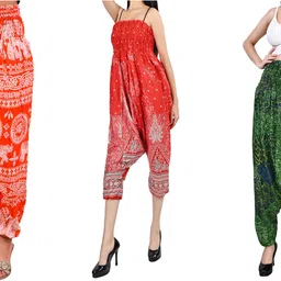 fusfus Printed Rayon, Cotton Women Harem Pants-picture-27