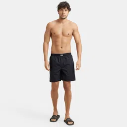 jockey Solid Men Black Boxer Shorts image 5