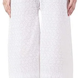san diego Women Relaxed White Viscose Rayon Trousers image 2