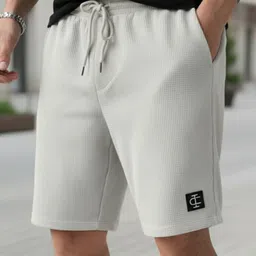 indiclub Self Design Men Silver Regular Shorts-picture-26