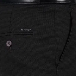 mchenry Men Regular Fit Black Viscose Rayon Trousers image 4
