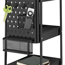 hiki ziki ayer Kitchen Trolley with Wheels | Revolving Vegetable Kitchen Storage Rack Stainless Steel Kitchen Trolley-picture-13