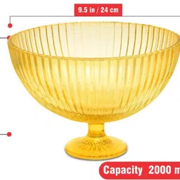 pure source (india) (9.5 X 6.5 INCH) Glass Fruit & Vegetable Basket image 3