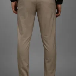 louis philippe ath.work Men Comfort Fit Beige Polyester Trousers image 3