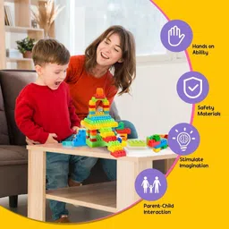 devdarsh DIY Plastic Building Blocks for Kids with Deluxe Bag packing Blocks 100+pcs image 3