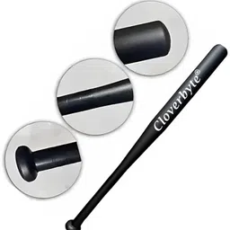 cloverbyte 31'Inch Wooden Black Baseball Bat For Safety with Rubber Grip Willow BaseballBat For 15+ Yrs-picture-26
