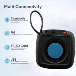 WOOS Compact Portable Bluetooth Speaker with RGB Lights, 5W Power & Bass Boost Sound 5 W Bluetooth Speaker image 4