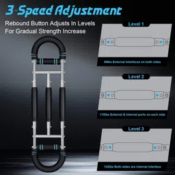 armtwister 40 kg Adjustable 3 Spring Twister Arm Trainer for Chest, Arms & Shoulders Workout Home Gym Combo image 3