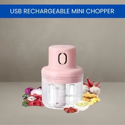 clairbell Mini Rechargeable Chopper, Electric Chopper for Onion, Garlic and VegetableB305 Electric Vegetable & Fruit Chopper image 1