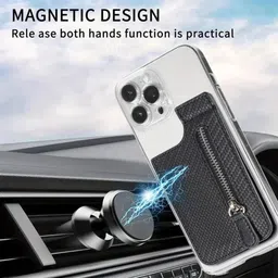 k.b.sales Mobile Holder Accessory Combo for Adhesive PU Leather Stick-On Phone Card Holder Wallet Stand, Foldable image 3