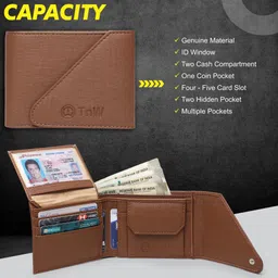 tnw lifestyle Men Casual Tan Artificial Leather Wallet image 3
