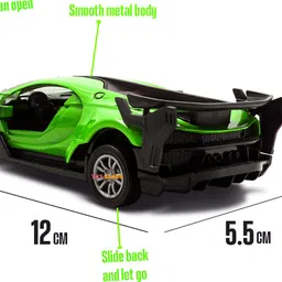 toy cloud 1:32 Scale Model Metal Car with Opening Doors, Pull Back Die Cast Racing Kar Toy image 2