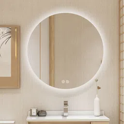 khushi decors Led Mirror with Light Bathroom Wall Decor Makeup Room 21x21 Inch LT10 Bathroom Mirror-picture-15