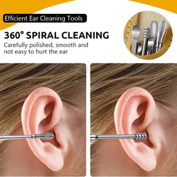 hannea Ear Candles Kit Earwax Removal Tools 10 Ear Candles Discs Swabs Storage Case image 4