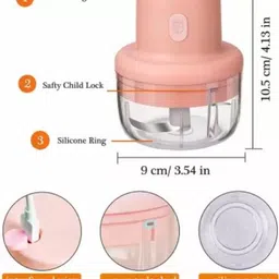 syara DEV52_BA110-Mini Garlic Chopper | Portable Mini Food Chopper Electric Vegetable & Fruit Chopper image 3