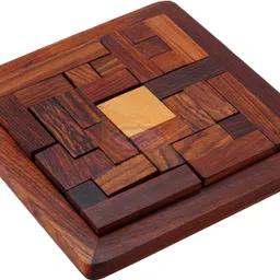 ortus Handmade Indian Wood Jigsaw Puzzle Wooden Toys for Kids Travel Games for Families Party & Fun Board Game image 4