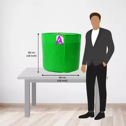 anandgreen Grow bag pack of 1 Size 18 × 18 HDPE uv protect for home gardening Grow Bag image 2