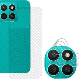 KOISTON Screen Guard for Honor X8c 4G Camera Lens Glass Protector | Anti-Scratch | Edge to Edge Full Coverage ( BACK CARBON FIBER SKIN + CAMERA LENS PROTECTOR )-picture-26