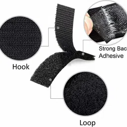 mutlioz 5cmx10cm Hook Loop Tape - 15 Sets - Strong Back Adhesive Fasten Mounting Tape Embroidery Hoop image 2