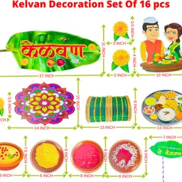 party decorz Marathi Language Kelvan Decoration Family Photo Booth Party Props Set Of 16 Pcs Photo Booth Board image 3