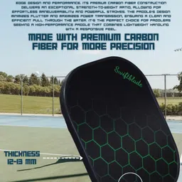 firekick SwiftBlade Carbon Fiber Pickle Paddle With( Propeller Cover Included) Green Pickleball Paddle image 3