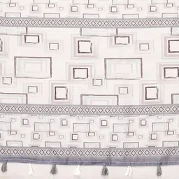 marabout Digital Print Bollywood Cotton Linen Saree image 5