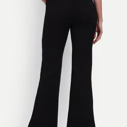broadstar Women Flared Black Lycra Blend Trousers image 3