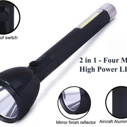 shoptric 1 km long range high brightness rechargeable torch with 4 mod aluminum reflector Torch-picture-21