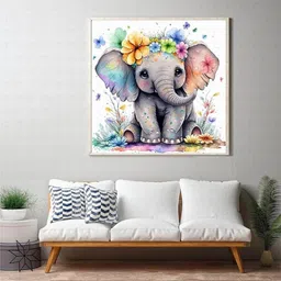 Elephant 5D DIY Diamond Art Kits for Adults Kids Beginners Paint by No. Acrylic 13.77 inch x 13.77 inch Painting-image-2