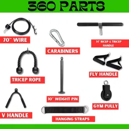 fire fitness Bicep,Triceps Exercise Cable Pulley System Attachments Gym Weight Lifting Bar image 3