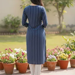 zargnut attire Women Cotton Blend Kurti Pant Set image 2