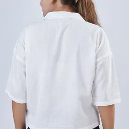 firstcutiepi Women Oversized Fit Printed Spread Collar Casual Shirt image 2