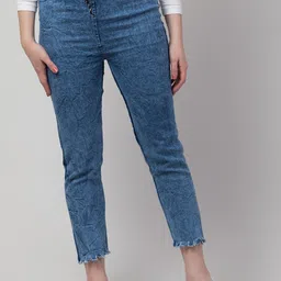 ira collections Women Jogger Fit Mid Rise Blue Jeans-picture-26