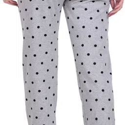jeckward Pack of 2 Women Polka Print Multicolor Track Pants image 3