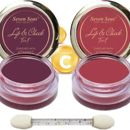 seven seas Lips & Cheek Tint Combo Pack Of 2 Enriched With Vitamin C Tint With Brush image 2