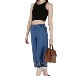 hi fashion Women Denim Capri-picture-18