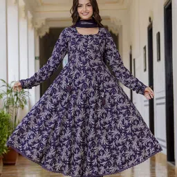 alvika Women Viscose Rayon Kurta Pant Dupatta Set image 5