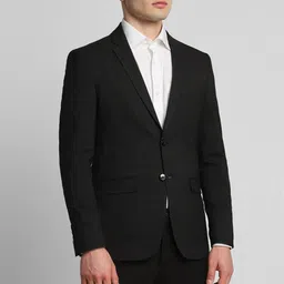 peter england Men Checkered Single Breasted Formal Blazer image 4