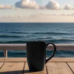 ariane Prime Morning Tea Coffee Milk, 300 ml, Black Porcelain, Set of 4 Porcelain Coffee Mug image 5