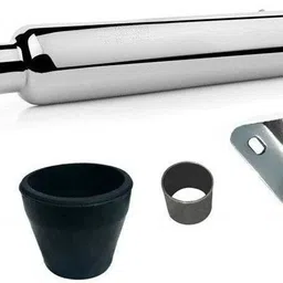 ridefit Long Bottle Empty Chrome Bada Punjab Exhaust silencer Royal Enfield Electra Delux Full Exhaust System-picture-16
