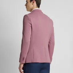 peter england Men Solid Single Breasted Formal Blazer image 3