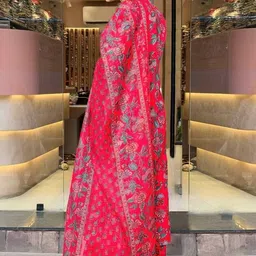 ghunghatcentre Women Floral Print, Printed Viscose Rayon Anarkali Kurta image 2