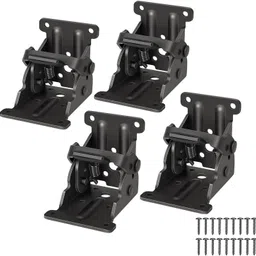 Folding Brackets, Self-Lock Hinge with Screws for Folding Table Legs (Pack of 4) 6.9 CM Shelf Bracket-image-43