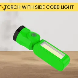 sacro Portable Rechargeable LED Torch Light with COBB Light & Multiple Light ModesJ481 Torch image 1