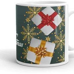 festivecraft Christmas Gift with Sparkling Ornaments and Christmas Tree Design Ceramic Coffee Mug-picture-44