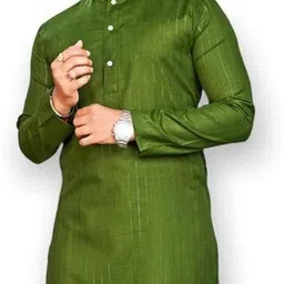 sefroni Men Solid Cotton Blend Straight Kurta-picture-25